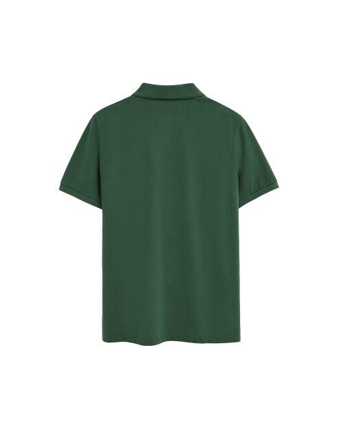Polo Gilles in cotone a manica corta verde bottiglia