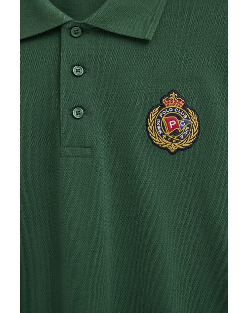 Polo Gilles in cotone a manica corta verde bottiglia