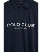 Polo Jonathan navy a manica lunga in cotone