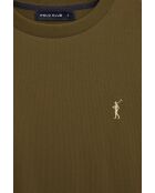 T-Shirt à manches courtes en coton Léonard dark khaki