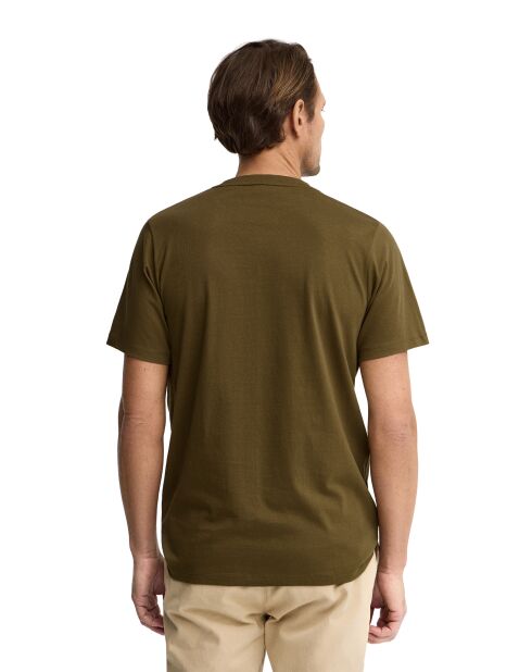 T-Shirt à manches courtes en coton Léonard dark khaki