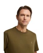 T-Shirt à manches courtes en coton Léonard dark khaki