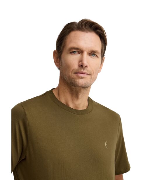 T-Shirt à manches courtes en coton Léonard dark khaki