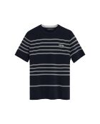 Felpa Luke in cotone navy-ecru