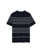 Felpa Luke in cotone navy-ecru