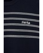 Felpa Luke in cotone navy-ecru