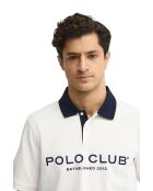 Jacques ecru katoenen polo met korte mouwen
