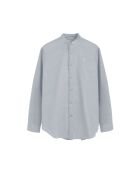 Camicia Martial baby blu in misto lino a maniche lunghe