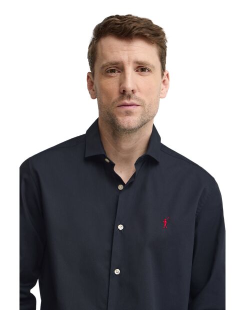 Camicia Jean-Paul in cotone a manica lunga blu
