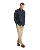 Camicia Jean-Paul in cotone a manica lunga blu