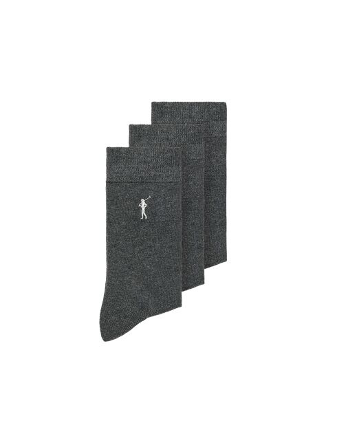 Lot de 3 chaussettes en coton Jamal dark gray
