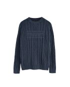 Pullover Owen in denim in cotone blu