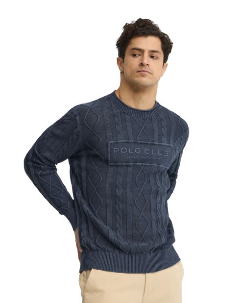 Pullover Owen in denim in cotone blu
