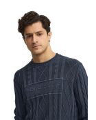Pullover Owen in denim in cotone blu