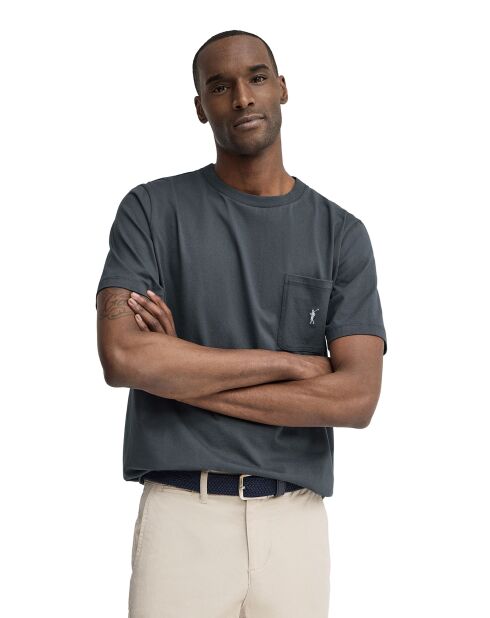 T-Shirt à manches courtes en coton Mehdi stone gray