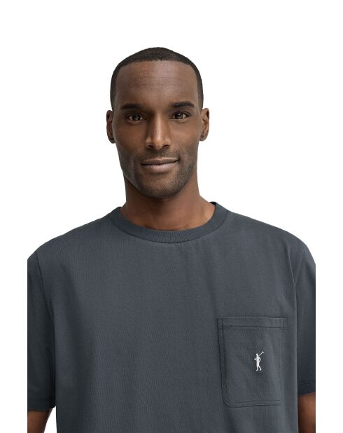 T-Shirt à manches courtes en coton Mehdi stone gray