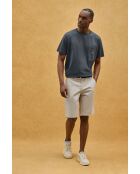 T-Shirt à manches courtes en coton Mehdi stone gray