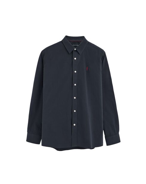 Camicia Rodolphe navy in cotone a manica lunga