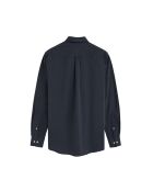 Camicia Rodolphe navy in cotone a manica lunga