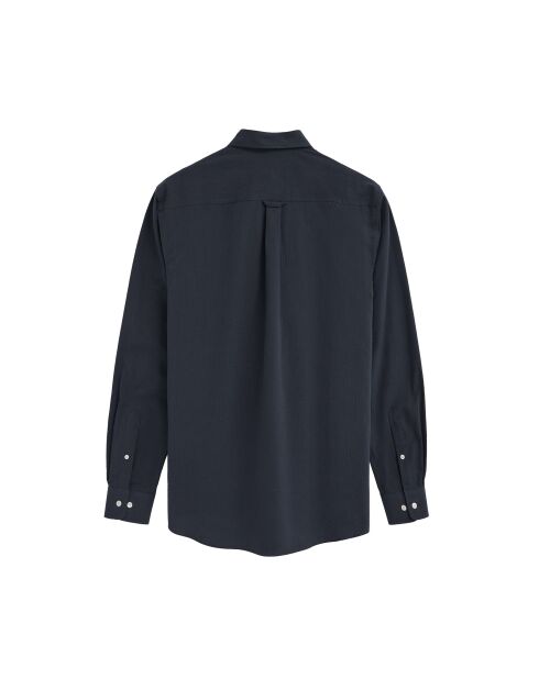 Camicia Rodolphe navy in cotone a manica lunga