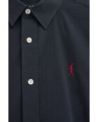 Camicia Rodolphe navy in cotone a manica lunga