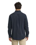 Camicia Rodolphe navy in cotone a manica lunga