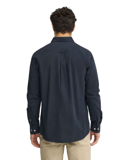 Camicia Rodolphe navy in cotone a manica lunga