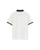 Polo a manica corta Elie in cotone ecru