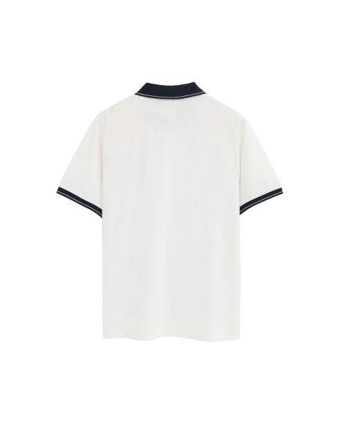 Polo a manica corta Elie in cotone ecru