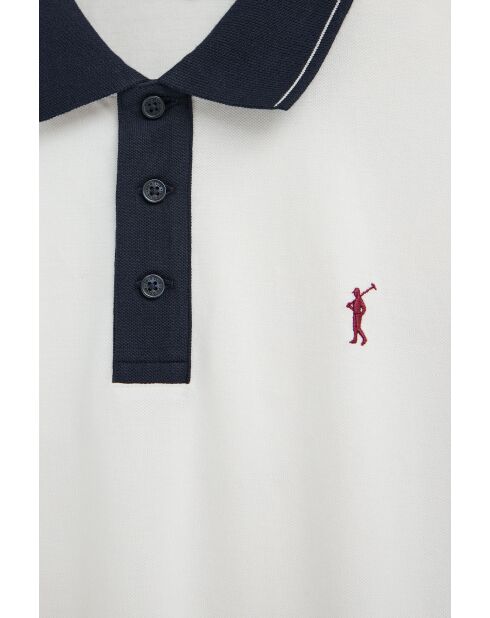 Polo a manica corta Elie in cotone ecru