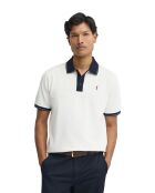 Polo a manica corta Elie in cotone ecru