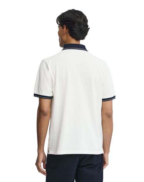 Polo a manica corta Elie in cotone ecru
