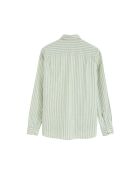 Camicia a manica lunga in misto lino verde Sacha