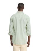Camicia a manica lunga in misto lino verde Sacha