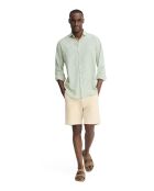Camicia a manica lunga in misto lino verde Sacha