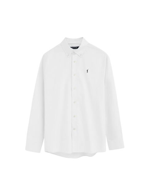 Camicia a maniche lunghe in cotone bianco Jean