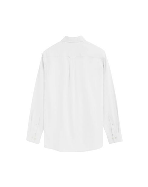 Camicia a maniche lunghe in cotone bianco Jean