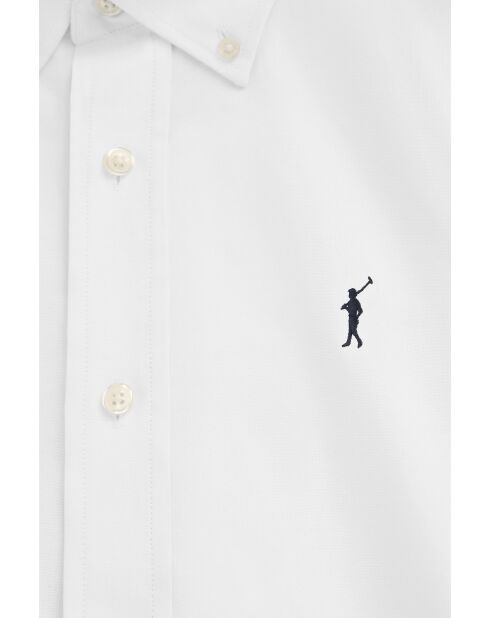Camicia a maniche lunghe in cotone bianco Jean