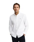 Camicia a maniche lunghe in cotone bianco Jean