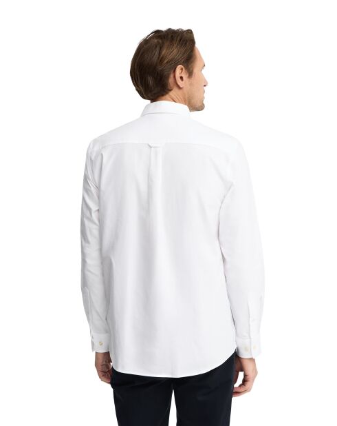 Camicia a maniche lunghe in cotone bianco Jean