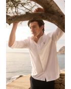 Camicia a maniche lunghe in cotone bianco Jean
