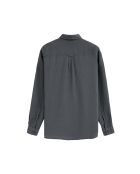 Camicia a maniche lunghe in lino grigio pietra Octave