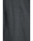 Camicia a maniche lunghe in lino grigio pietra Octave