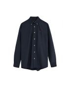 Camicia a manica lunga in cotone blu Honoré