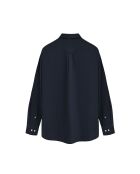 Camicia a manica lunga in cotone blu Honoré