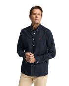 Camicia a manica lunga in cotone blu Honoré