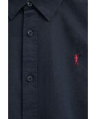 Camicia Léandre navy a manica lunga in misto lino