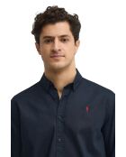 Camicia Léandre navy a manica lunga in misto lino