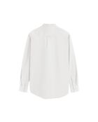 Camicia a maniche lunghe in misto lino bianco Marceau
