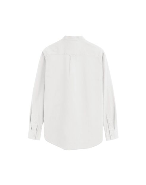 Camicia a maniche lunghe in misto lino bianco Marceau